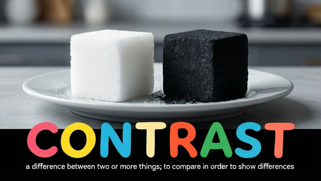 English Illustration for contrast